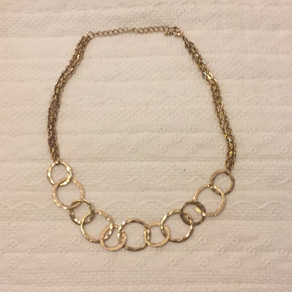 Gold statement necklace